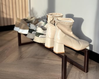 Metal Shoe Rack, Modern Shoe Storage Organizer, Industrial Shoe Shelf, Minimalist Entryway Shoe Stand, Small Space Shoe Holder