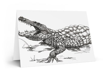 Crocodile greeting card