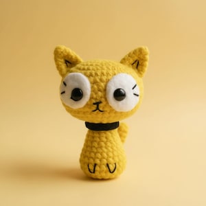 Cat Amigurumi Crochet Pattern: Mini Kitty Keychain (PDF Digital Download