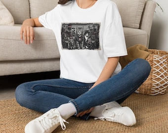 Funny Gangster Cat Shirt, Vintage Cat Gang Graphic Tee, Meme Cat Lover Gift, Edgy Streetwear T-Shirt, Cat Dad Mom Shirt, Retro Cat Print