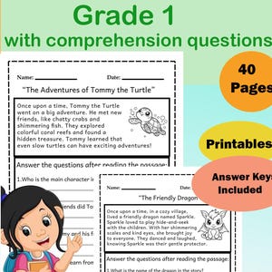 20 Reading Comprehension Short Stories Passages (Comprehension Questions)