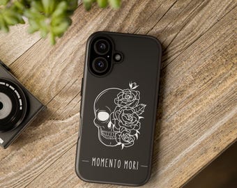 Momento Mori Skull Phone Case: Gothic Floral Art Tough Case