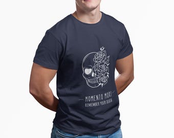 Memento Mori Shirt, Remember Your Death Catholic Tee, Floral Skull Shirt, Remember You Must Die, Traditional Catholic Gifts