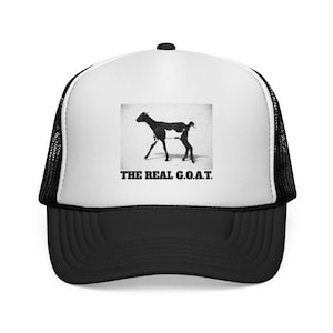 The Real G.O.A.T. Trucker Cap | Funny Animal Hat, Gift for Goat Lovers, Adjustable Baseball Cap, Trendy Outdoor Headwear, Unique [...]