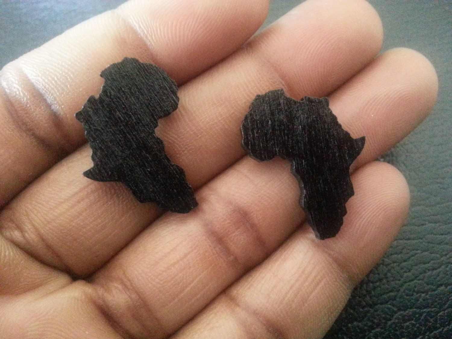 Africa Earrings - Africa Shaped Earrings - Africa Shaped Studs -Afroc…