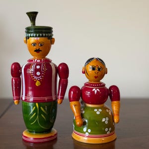 Kondapalli Wooden Dolls: Handcrafted Indian Figurines, Ethnic Home Decor