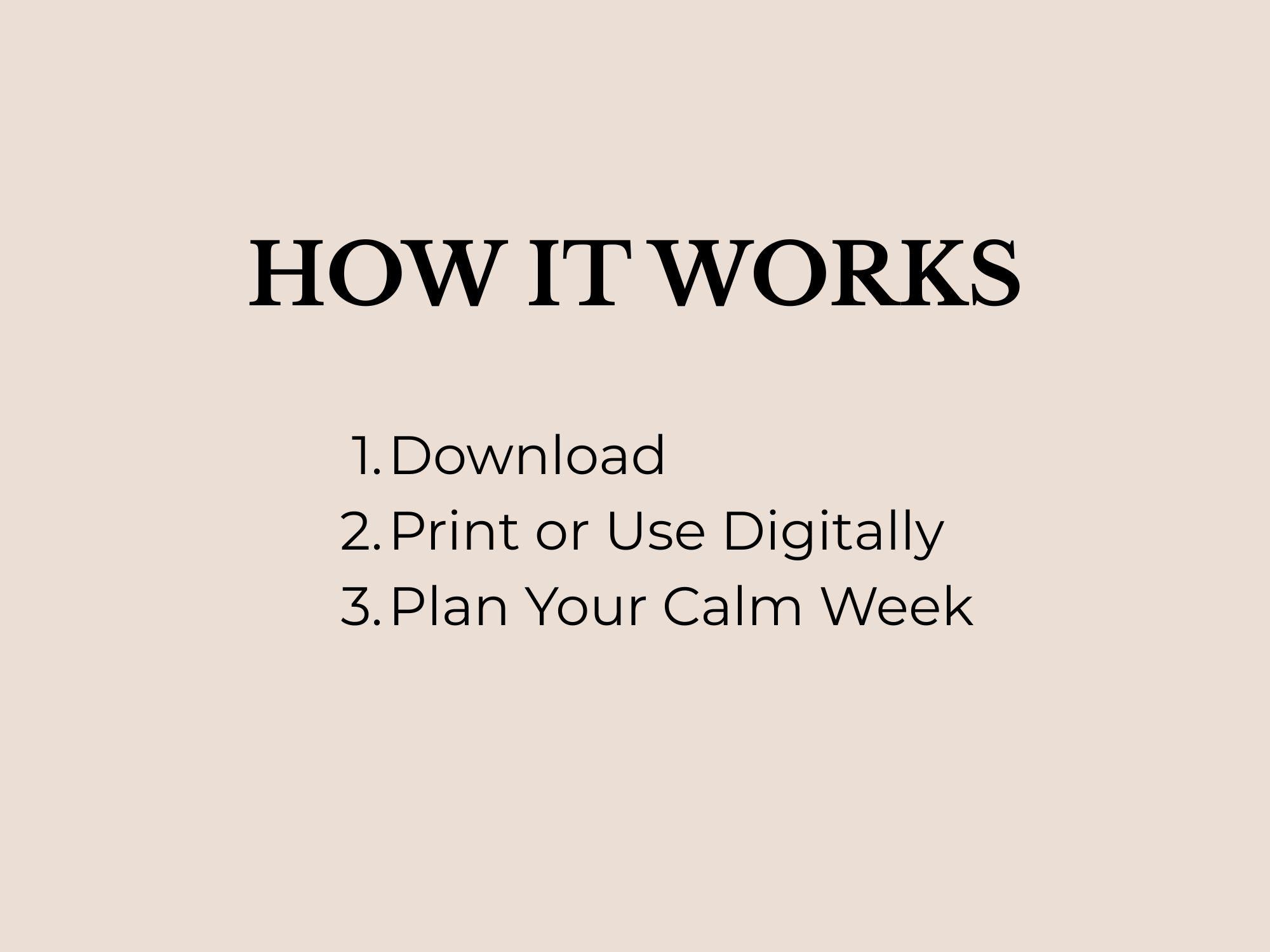 Calm Reset Weekly Planner Printable | Sunday Reset System | Minimal ...