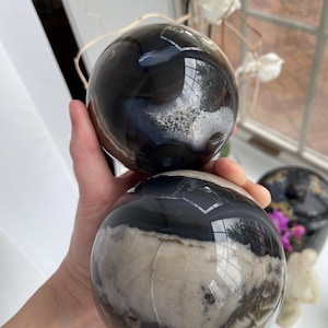 XL Volcano Agate UV Reactive Spheres