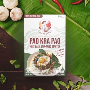 TAAN THAI Pad Kra Pao Thai Holy Basil Stir-Fried Starter - Vegan, Gluten Free, No Preservatives - 3 Packets (making 12 dishes)