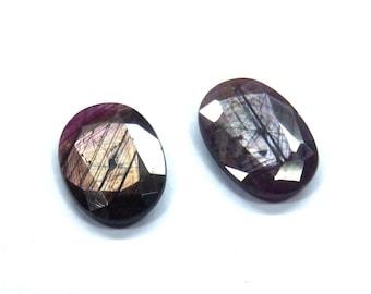 7.70 Carats Natural Mozambique Ruby Pair Oval Faceted Loose Gemstone Pair non heated non treated Natural Ruby Gemstone for Jewelry making