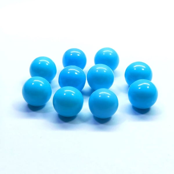 Amazing Sleeping Beauty Turquoise Gemstone Beads: Arizona Turquoise sizes from 3x3mm to 10x10mm Plain Balls for Necklace Jewelry Making