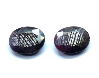 Magnificent Natural Ruby Pair Oval Cuts 10.45 carats Ruby from Mozambique with Fire play No heat Ruby 9.5x12x4.50 mm Gemstone for Jewellery