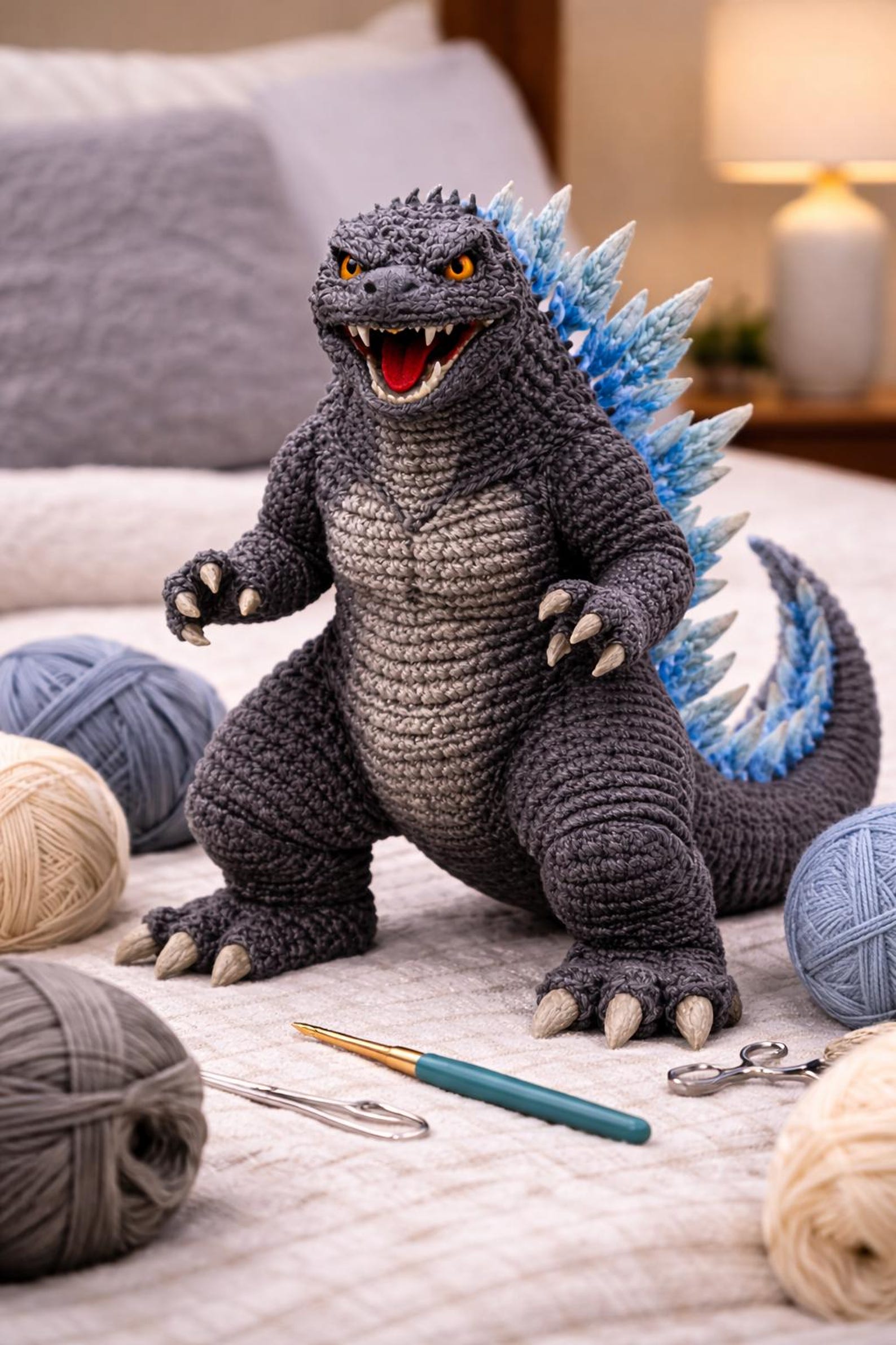 Realistic Godzilla Amigurumi Pattern | Advanced Crochet Kaiju PDF Toy ...