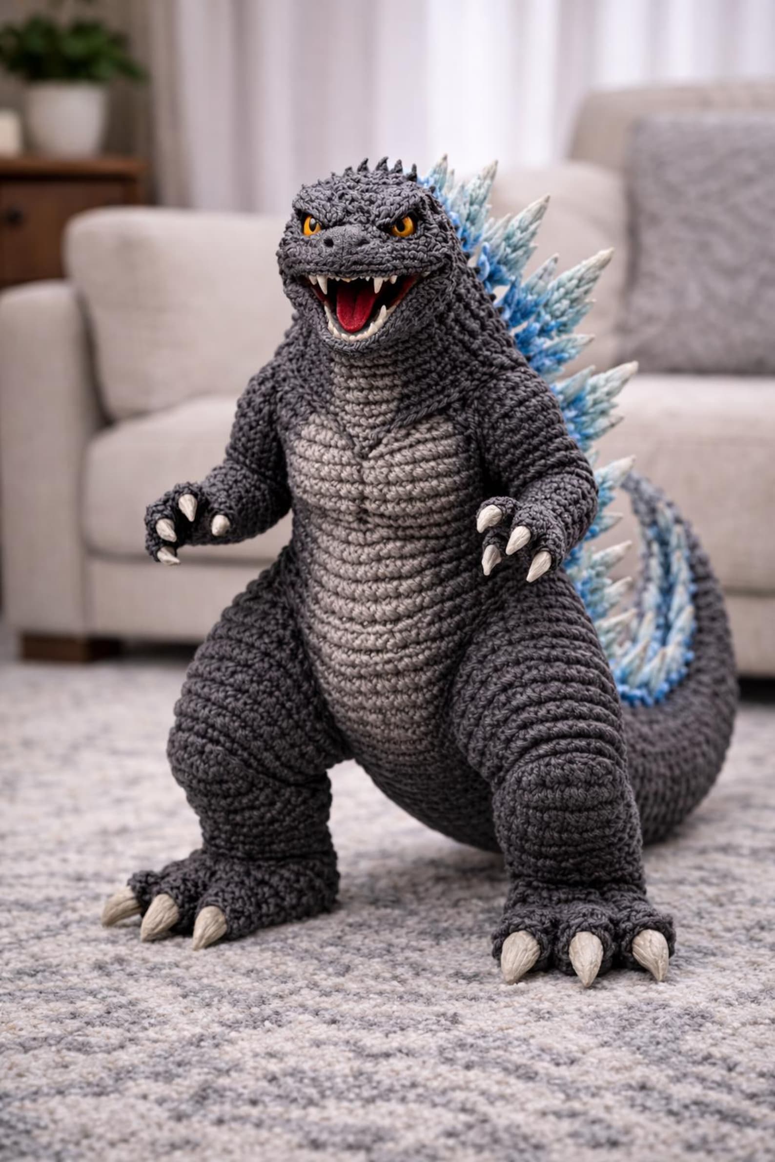 Realistic Godzilla Amigurumi Pattern | Advanced Crochet Kaiju PDF Toy ...