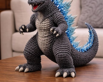 Realistisches Godzilla Amigurumi Muster | PDF Anleitung für Fortgeschrittene