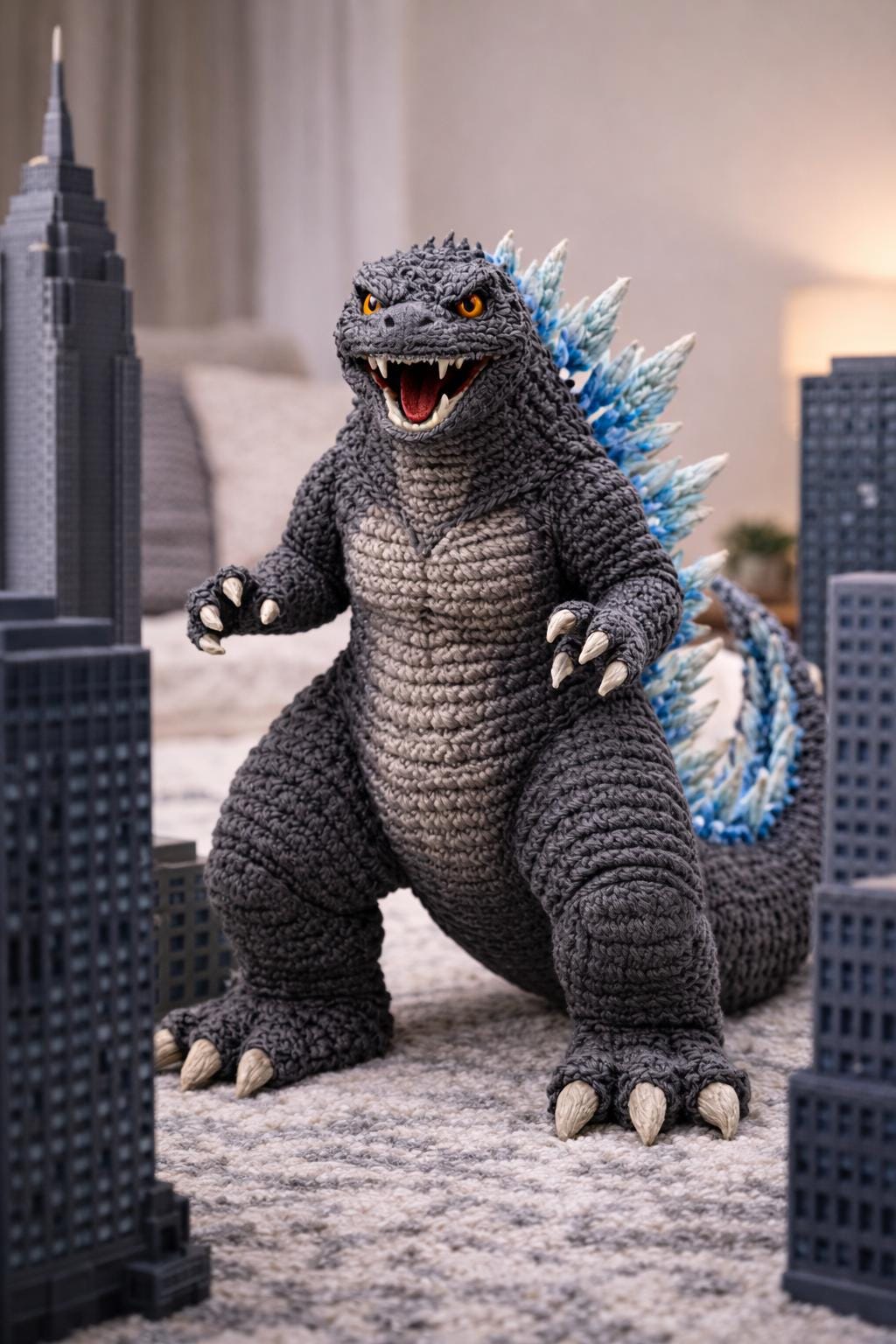 Realistic Godzilla Amigurumi Pattern | Advanced Crochet Kaiju PDF Toy ...