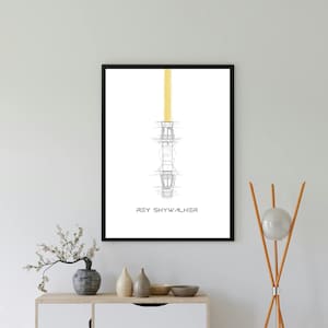 STAR WARS Rey Skywalker, Star Wars Poster, Jedi Poster, Minimalist Star Wars, Disney Poster, Star Wars Art