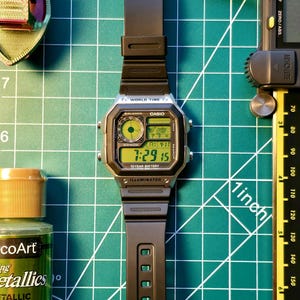 Retro Yellow/Black Custom Casio Royale AE1200 Digital Watch
