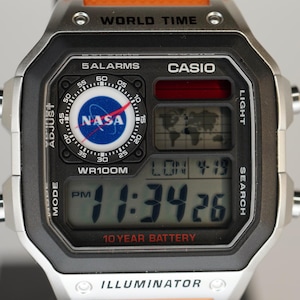 NASA-tema anpassad Casio Royale AE1200 klockmod bild 3