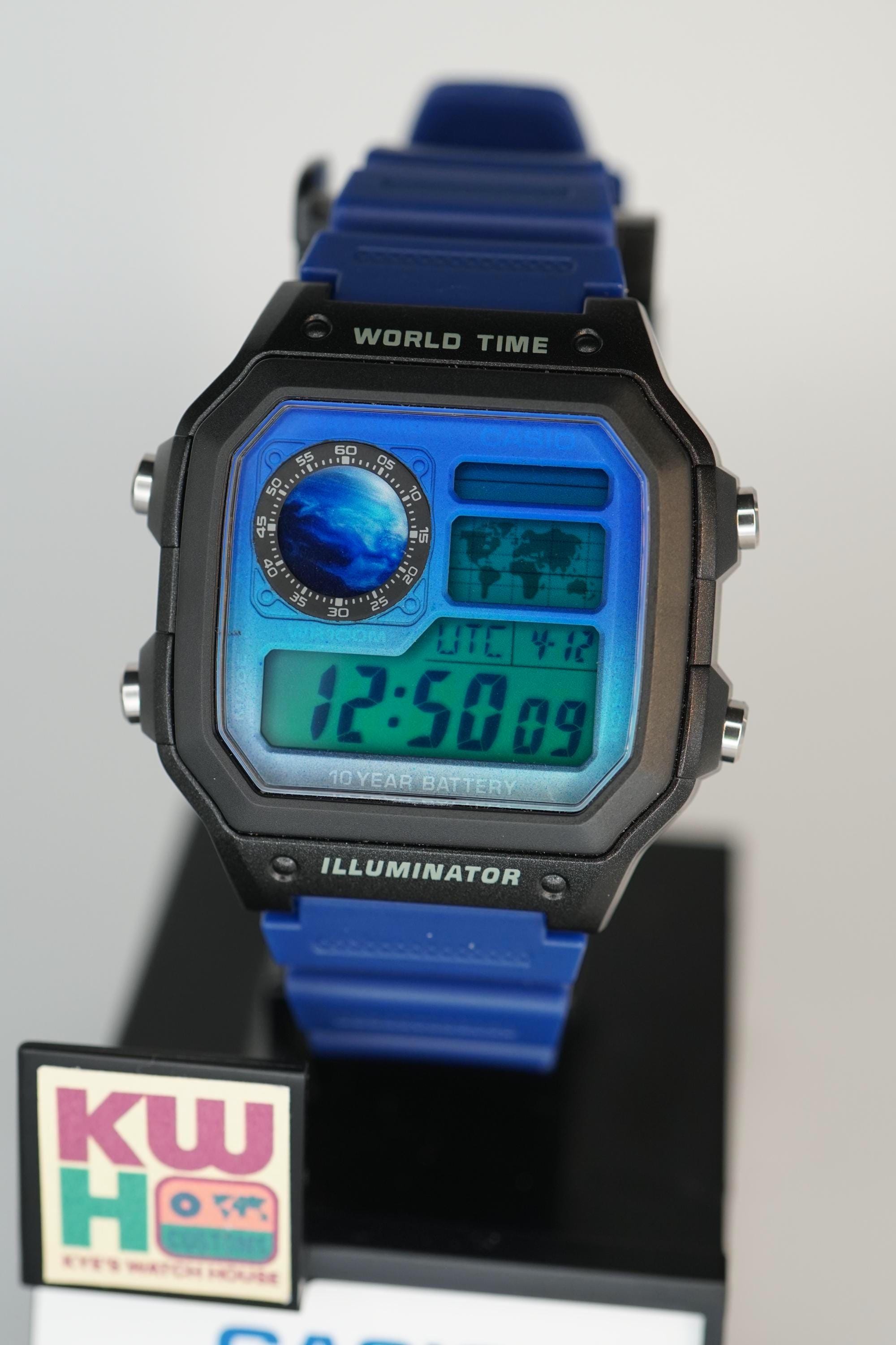 CASIO CE-2900 レジスター Casio Quartz MTP-1239DJ Blue Dial 1333 Day/Date Vintage Men's