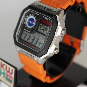 NASA-tema anpassad Casio Royale AE1200 klockmod bild 5