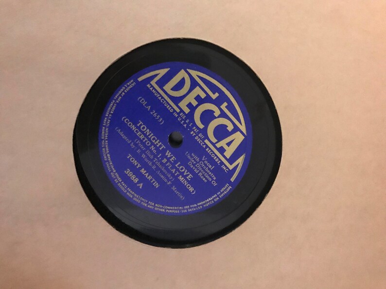 Antique 78 RPM Record Storage Album With 10 Records Including Elvis