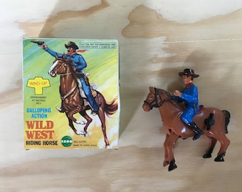 Vtg Wild West Wind Up Cowboy Toy