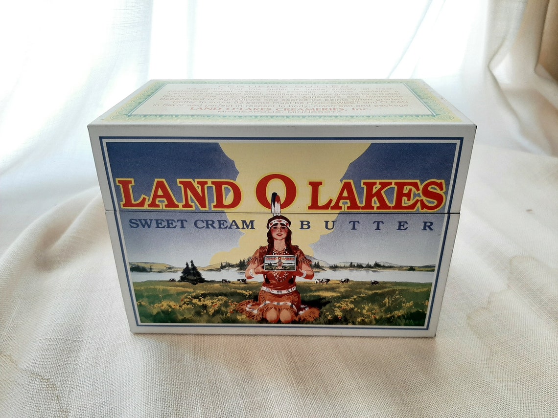 Vtg Land O Lakes Recipe Box With Dividers/ Recipe Cards Etsy
