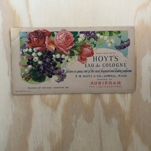 Vtg Hoyt’s Eau de Cologne Advertisement Card