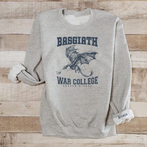 Fourth Wing Sweatshirt: Basgiath War College Dragon Graphic Crewneck