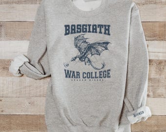 Fourth Wing Sweatshirt: Basgiath War College Dragon Graphic Crewneck