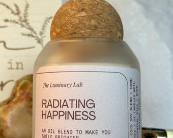 Aromatherapy Candle/Radiating Happiness/Made With Clean Scents In Coco And Soy Wax/Home Decor Item