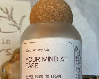 Aromatherapy Candle/Your Mind At Ease/Made With Clean Scents In Coco And Soy Wax/Home Decor Item