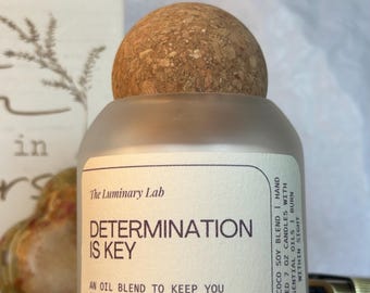 Aromatherapy Candle/Determination Is Key/Made With Clean Scents In Coco And Soy Wax/Home Decor Item