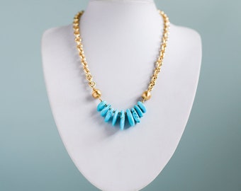The Centerpiece collection featuring Sleeping Beauty Turquoise graduated stones