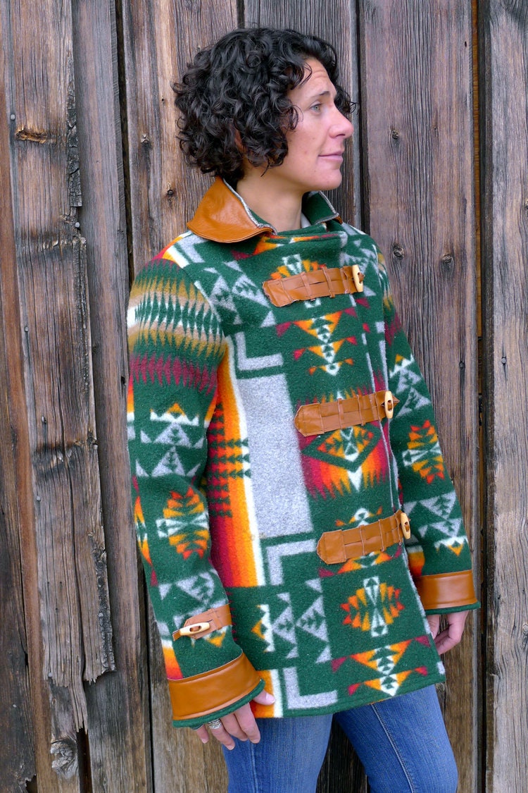 Pendleton blanket top coat mens