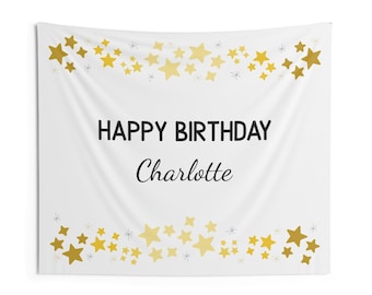 Banner de cumpleaños personalizado: tema de estrellas celestiales