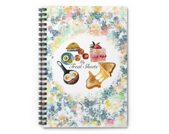 Whimsical Foodie Notebook: Illustrated Recipe Journal, 6&quot; x 8&quot;