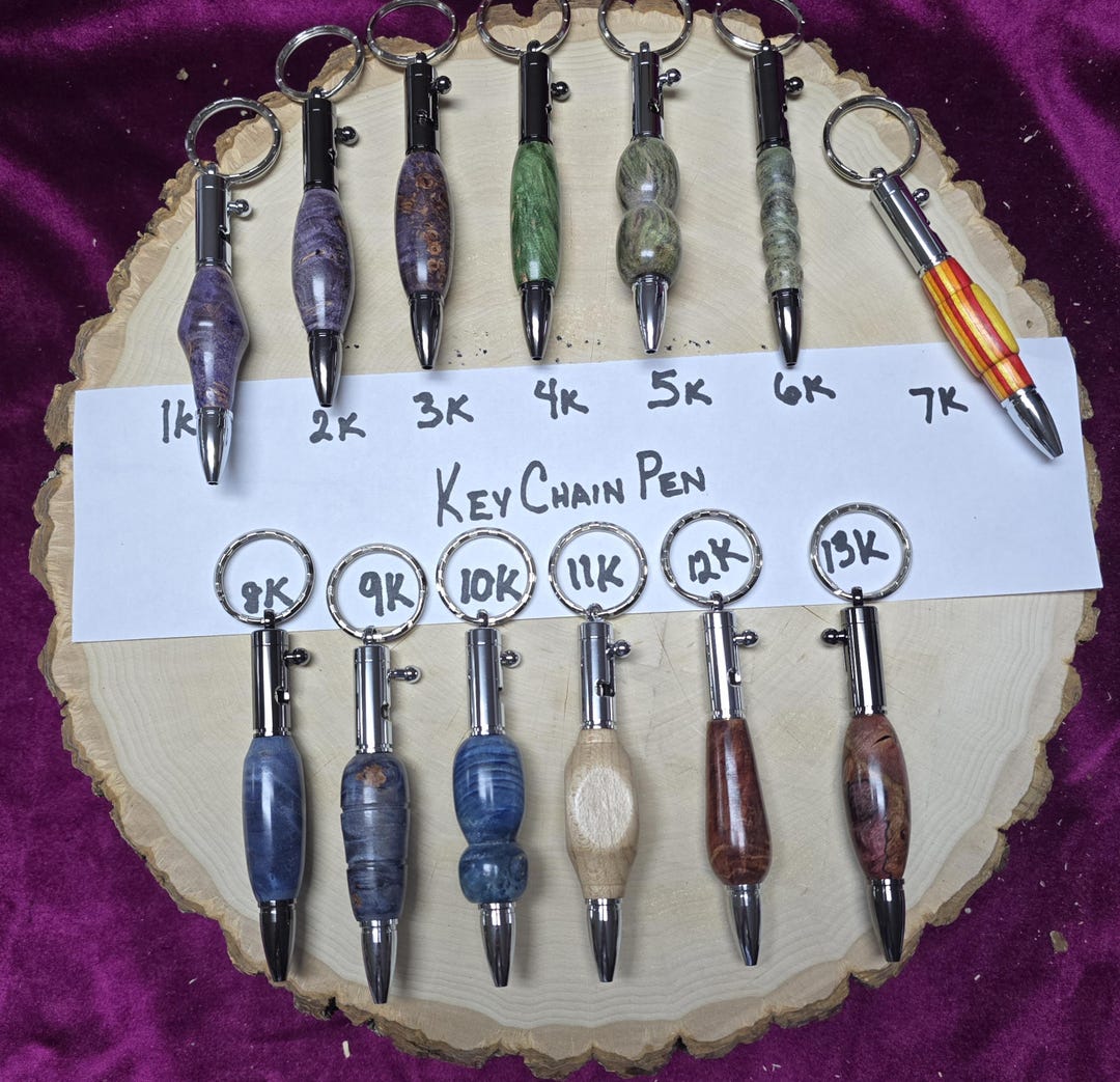 Mini Bolt Action Keychain Hand Turned Wood Pens - Etsy