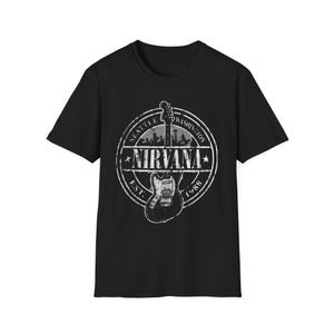Nirvana Band T-Shirt: Guitar Design - Unisex Softstyle Cotton Tee