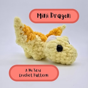 No Sew Mini Dragon Amigurumi Crochet Pattern
