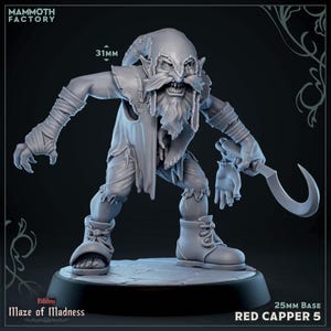Mammoth Factory, Red Cappers (Redcap) | TTRPG Minis | DnD Pathfinder Shadowdark |