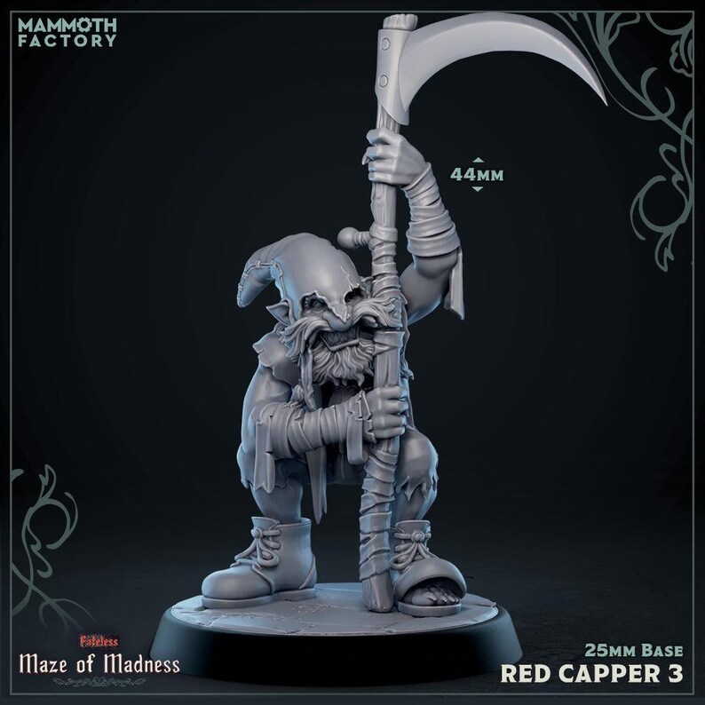 Mammoth Factory, Red Cappers (Redcap) | TTRPG Minis | DnD Pathfinder Shadowdark |