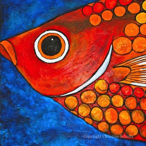 Fish Painting Fine Art on Canvas | Etsy