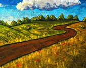 Original Landscape Painting on Canvas Country Road Fine Art