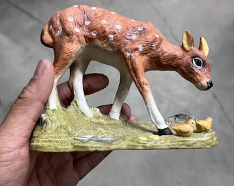 Brinn's Porzellan gefleckte Reh und Küken Figur Woodland