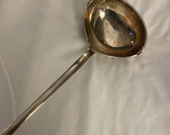 Vintage Silver Plated Serving Ladle Spoon 17"