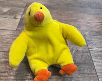 Manhattan Toy Company Pudgie 5" Chick Plush Yellow Bird Vintage 1997 Bean Bag P8