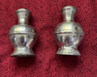 Vintage Pewter Salt And Pepper Set