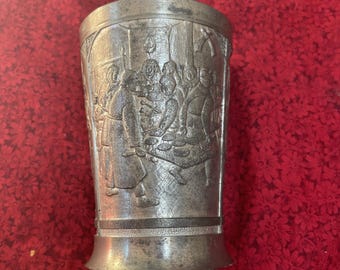 Vintage Pewter 4" Engraved Drinking Cup Royal Holland Pewter Dalderop